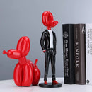GobekUsa Balloon Dog Statue Resin Sculpture Modern Home Office Decor