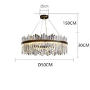 GobekUsa Crystal Chandelier Pendant Light for Living Room Bedroom Ceiling, Luxury Indoor Lighting