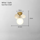 GobekUsa Kids' Room Glass Ball Chandelier, Modern LED Ceiling Light Fixture