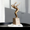 GobekUsa Golden Thinker Bodybuilder Resin Sculpture for Desk Decor and Room Aesthetics