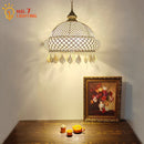 GobekUsa Gold Lustre Iron Art Pendant Lights LED E27, Exotic Design for Home, Restaurant, Bar