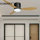 GobekUsa 52" Black DC Ceiling Fan with LED Light and Remote Control