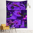 GobekUsa Green Star Girl Tapestry Wall Hanging Psychedelic Home Decor
