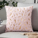 GobekUsa Bronzed Feather Style Plush Pillowcase - Festive Home Decor