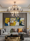 GobekUsa Crystal Living Room Chandelier: Luxury European Designer Lighting Fixtures