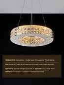 GobekUsa Crystal Chandelier Light for Luxury Living Room, Post-Modern High-End Italian Design