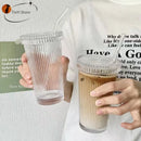 GobekUsa Glass Straw Cup - Elegant Japanese Style Milk Coffee Tea Wedding Gift