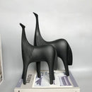 GobekUsa Black & White Horse Abstract Ornaments for Home Decor