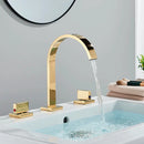 GobekUsa Dual Handle Basin Faucet: Deck Mounted Hot Cold Water Mixer Taps for Bathroom