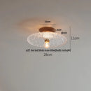 GobekUsa Clear Glass LED Ceiling Light, Modern Nordic Bedroom Decor Ceiling Lamp