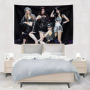 GobekUsa Kpop Black Pink Girl Group Tapestry Banner Concert Decorative Painting