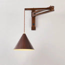 GobekUsa Japanese Style Wind Wall Lamp, Retractable Foldable Bedside Lamp