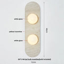 GobekUsa LED Wall Light: French Luxury Glass Globe Stone Wall Lamp Fixture
