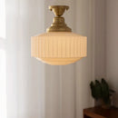 GobekUsa Brass Glass Pendant Lights LED E27 Gold Lustre Ceiling Lamp