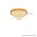GobekUsa Amber Crystal Round Chandelier: Nordic Large Multiple Tier Ceiling Light for Living Room