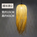 GobekUsa Bamboo Pendant Lights: Nordic Dining Room LED Hanging Lamps Loft Style Decor