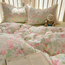 GobekUsa Lace Romantic Comforter Set - Full Twin Double Size Bed Linens