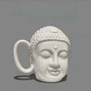 GobekUsa Buddha Sculpture Ceramic Coffee Cup with Covered Handle - Character Portrait Mug