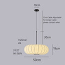 GobekUsa Handmade Silk Pumpkin Pendant Lamps for Dining, Living, and Study Spaces