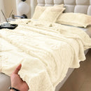 GobekUsa Luxe Chiffon Butterfly Jacquard Throw: Soft & Cozy Blanket for Couch or Bed