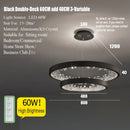 GobekUsa Crystal Led Chandelier: Modern Luxury K9 Ring Dimmable Circle Hanging Lamp - Bedroom Living Dining Room Lighting