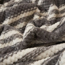 GobekUsa Japanese Striped Coral Fleece Blanket: Warm Sofa Cover, Office Nap Shawl, All Seasons