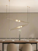 GobekUsa Glass Cone Chandelier: Height Adjustable Luxury Art Indoor Pendant Lamp