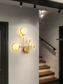 GobekUsa Brass LED Wall Light: Modern Nordic Decor Sconce for Kitchen, Bedroom, Living Room