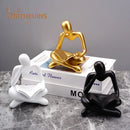 GobekUsa Abstract Thinker Resin Figurine for Home Office Decor