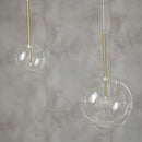 GobekUsa Glass Globe Chrome Pendant Light - Nordic Style Hanging Lamp