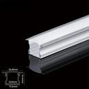 GobekUsa LED Aluminum Profiles Corner Channel with Transparent/Milky Diffuser for Strip Lights