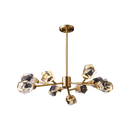 GobekUsa Diamond Crystal Brass LED Pendant Light Gold Luxury Hanglamp