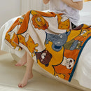 GobekUsa Cotton Gauze Bath Towel - Large Cartoon Towel 70x140cm