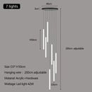 Acrylic Stair Pendant Lights for Modern Villa Decor - GobekUsa Duplex Loft LED Chandelier