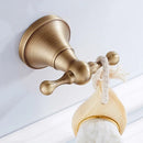 GobekUsa Antique Brass Bathroom Accessory Set: Towel Rack, Paper Holder, Soap Dish, Towel Ring, & More