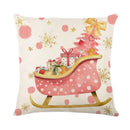 GobekUsa Christmas Pillowcase Collection - Festive Sofa Decor with Christmas Tree, Elk, Snowman