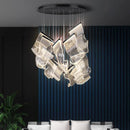 GobekUsa Crystal Chandelier Stair Pendant Living Room Lighting Modern Interior Pendant Lights