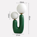 GobekUsa Glass Ball Table Lamp: Green Pink Resin Nordic Creativity Cute Bedroom Decor