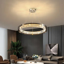 GobekUsa LED Gold Crystal Glass Ceiling Chandelier for Living Room Bedroom Kitchen