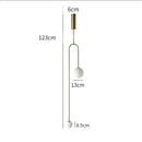 Nordic Glass Globe Pendant Light in Gold or Black