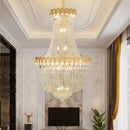 GobekUsa Crystal Chandelier: Luxury Duplex Hotel Living Room Stairwell Design