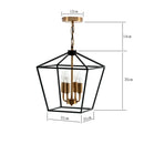 GobekUsa Country Style Iron LED Chandelier for Home Lighting