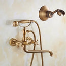GobekUsa Brass Bathtub Shower Set Wall Mounted - Hot and Cold Mixer Taps