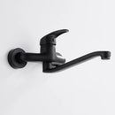 GobekUsa Dual Hole Kitchen Faucet, Black Brass Chrome Mixer Tap for Sink