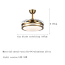GobekUsa 55W Bronze Ceiling Fan Light with Remote Control and Reversible Blades