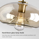 Nordic Glass Loft Pendant Light With Iron Finish