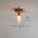 GobekUsa Glass Wood LED Ceiling Light Modern Ceiling Lamp