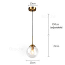 GobekUsa Glass Ball Pendant Chandelier: Modern Nordic Art Ceiling Lighting for Dining Room & LOFT