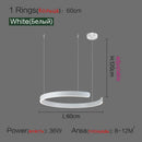 GobekUsa LED Ring Chandelier for Home Decor - Modern Nordic Style Lighting
