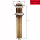 GobekUsa Brass Pop Up Drain for Bathroom Lavatory Sink - Water Drainer